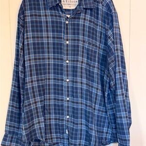 Frank & Eileen Navy Check Men's Shirt